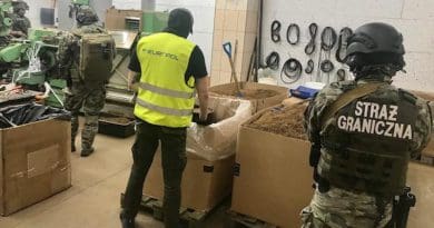 Members of Europol and Poland's Border Guards dismantle an organized crime group involved in the production of illegal cigarettes. Photo Credit: Europol