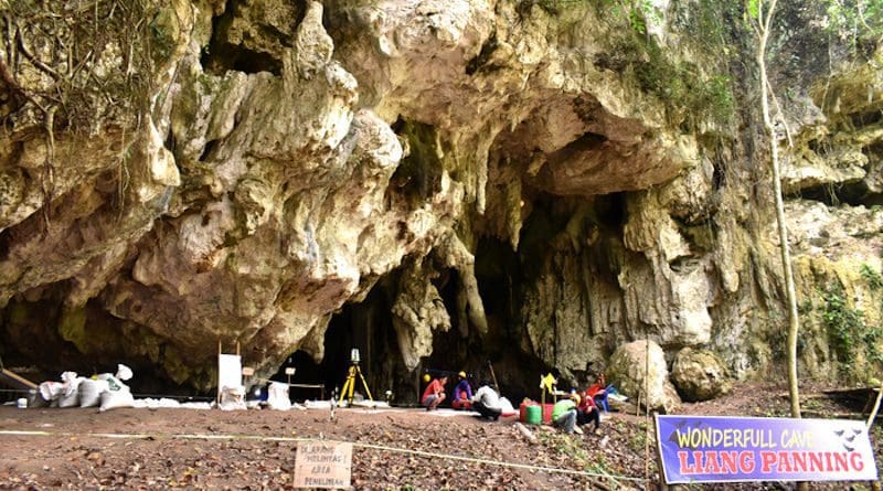 The Leang Panninge cave on the southern peninsula of Sulawesi, Indonesia CREDIT: Leang Panninge Research Project