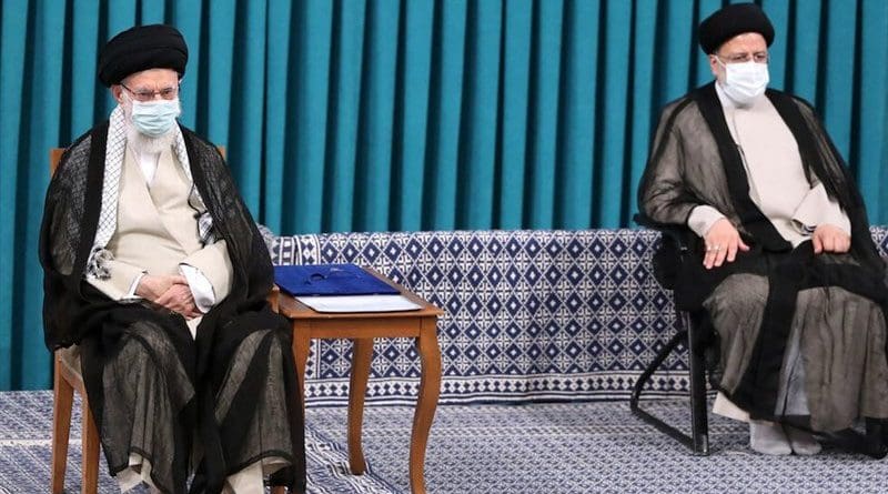 Iran's Ayatollah Seyed Ali Khamenei and Ebrahim Raeisi. Photo Credit: Tasnim News Agency