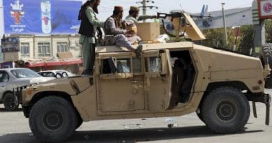 Taliban in Afghanistan driving a seized US military Humvee. Photo Credit: Fars News Agency