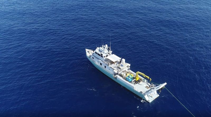 Research vessel Hercules in the Mediterranean. CREDIT: A. Micallef.