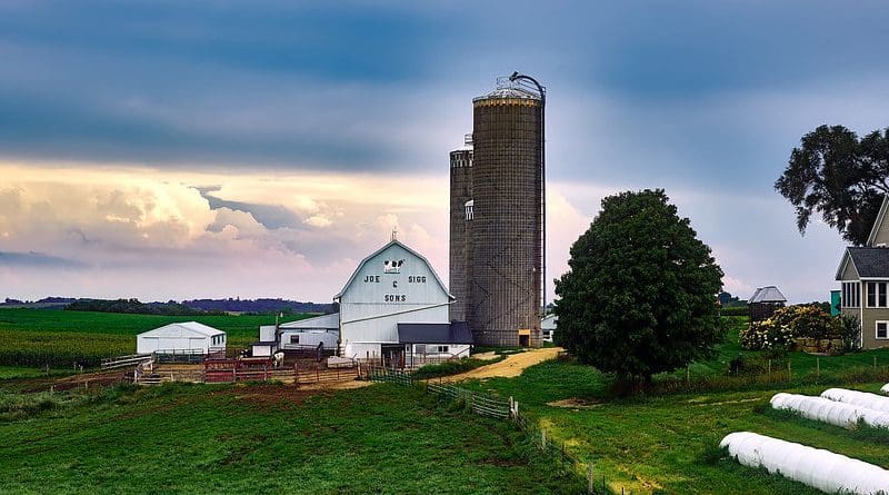 Wisconsin Dairy Farm Silo Barn House Landscape