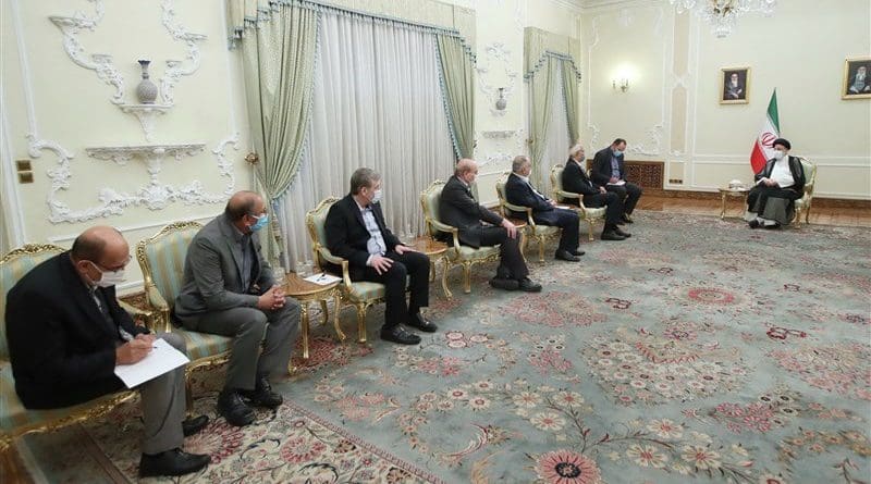 Iranian President Ebrahim Raisi meets with some Palestinian leaders in Tehran. Photo Credit: Tasnim News Agency