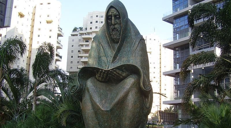 Monument "Prayer" in Ramat Gan in memory of the Jews who were killed in Iraq in the Pogrom "Farhud" (1941) and in the 1960s. Photo Credit: צילום:ד"ר אבישי טייכר, Wikipedia Commons