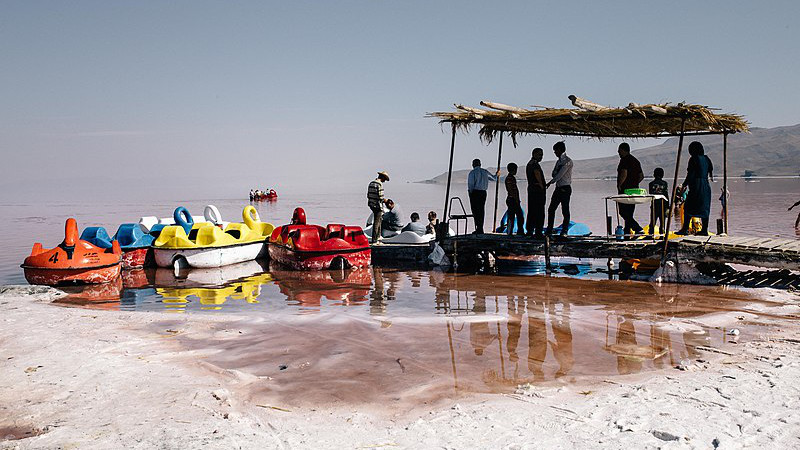 Lake Urmia in Iran. Photo Credit: Solmaz Daryani, Wikipedia Commons