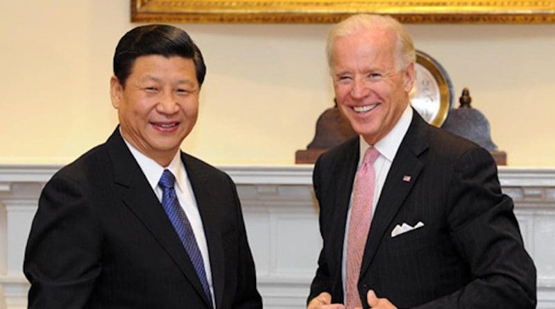 File photo of China's Vice President Xi Jinping with US Vice President Joe Biden in 2015. Photo Credit: Chinese Embassy in US