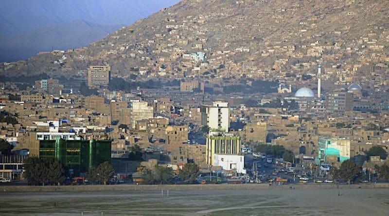 Kabul, Afghanistan skyline, displaying both historical and contemporary buildings. CC BY-SA 3.0