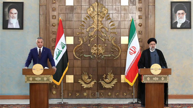 Prime Minister of Iraq Mustafa al-Kadhimi with Iran's President Ebrahim Raisi. Photo Credit: Tasnim News Agency