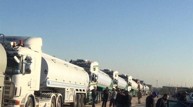 Convoy of tankers carrying Iranian fuel in Lebanon. Photo Credit: Tasnim News Agency