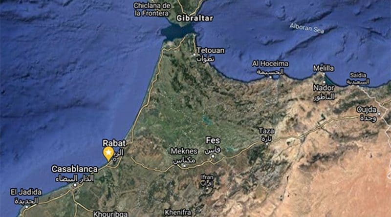 Contrabandiers Cave, Morocco, location along the coastline CREDIT: Google maps
