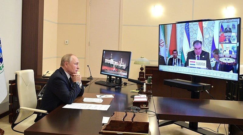 Russia's President Vladimir Putin attends Shanghai Cooperation Organization (SCO) videoconference. Photo Credit: Kremlin.ru