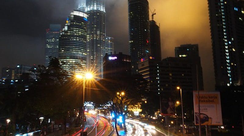 Traffic Malaysia Kuala Lumpur Klcc Night Cityscape