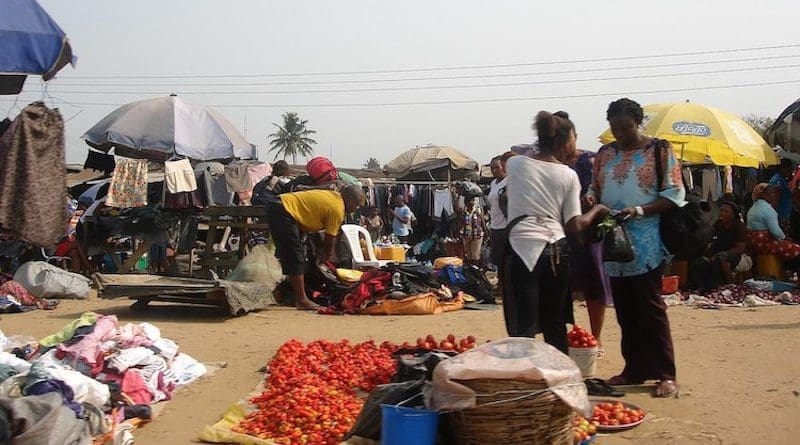 A market in Igwuruta, Nigeria's Rivers State, which has started a war with the Federal Government over the collection of Value Added Taxes (VAT). CC BY-SA 4.0
