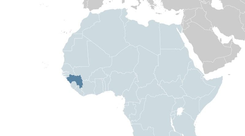 Location of Guinea in Africa. Credit: Wikipedia Commons