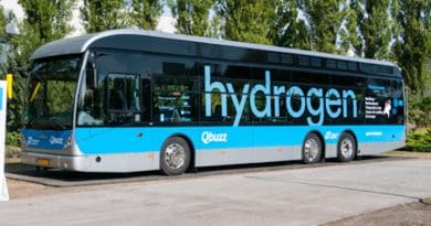 A hydrogen powered bus (Photo supplied)