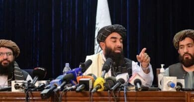 Taliban spokesman Zabihullah Mujahid holds press conference in Afghanistan. Photo Credit: Fars News Agency