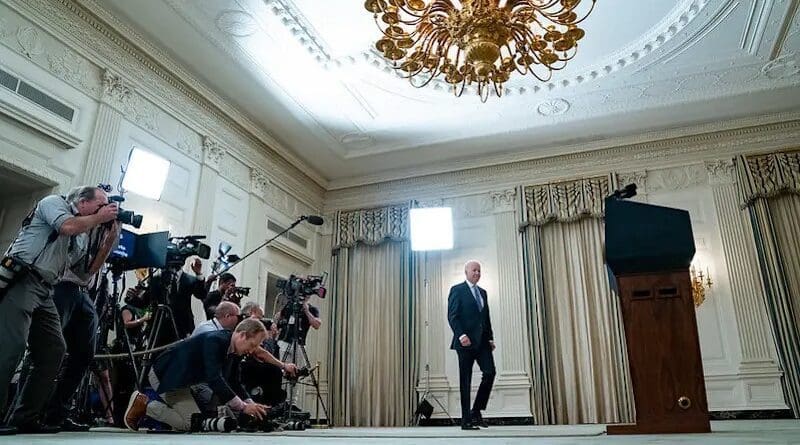 File photo of US President Joe Biden speaking to the press. (Official White House Photo by Erin Scott)