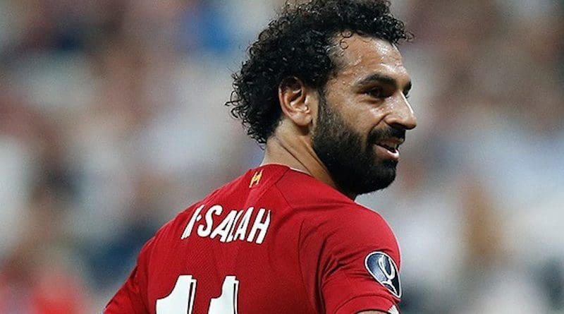 Mohamed Salah playing for Liverpool in the 2019 UEFA Super Cup. Photo Credit: Tasnim News Agency