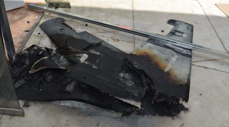 Damage cause by the drone attacks on Abha airport on Tuesday Aug. 31. (SPA)