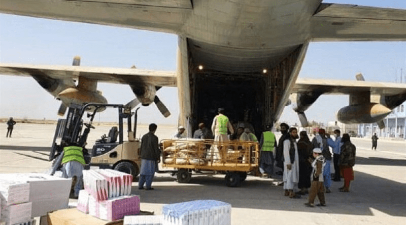 Iran delivers humanitarian aid to Afghanistan. Photo Credit: Tasnim News Agency