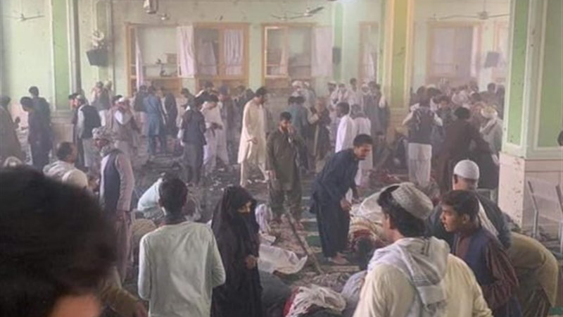 Aftermath of bomb attack on mosque in Kandahar, Afghanistan. Photo Credit: Tasnim News Agency