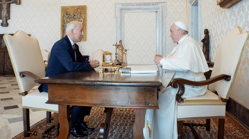 US President Joe Biden with Pope Francis at the Vatican. Photo Credit: The White House