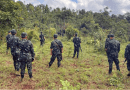 People's Defense Force soldiers patrol a forested area of Loikaw, capital of eastern Myanmar's Kayah state, in an undated photo. Photo courtesy of Loikaw PDF