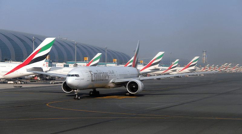 Emirates operations at Dubai International Airport. Photo Credit: Raihan S.R. Bakhsh, Wikipedia Commons