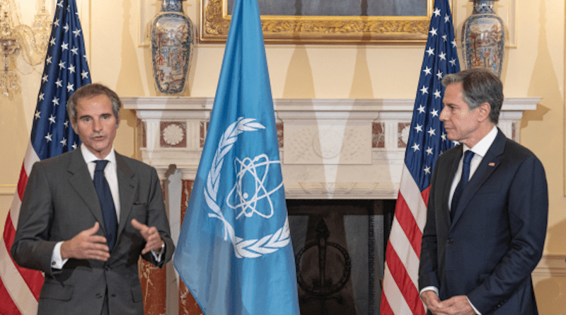 Secretary of State Michael Antony J. Blinken meets with IAEA Director General Rafael Mariano Grossi at the U.S. Department of State in Washington, D.C. on October 18, 2021. (Photo: U.S. State Department)