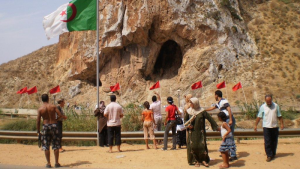 Neighbors greet each other on both sides of the Algeria–Morocco border. Photo Credit: amekinfo, Wikipedia Commons