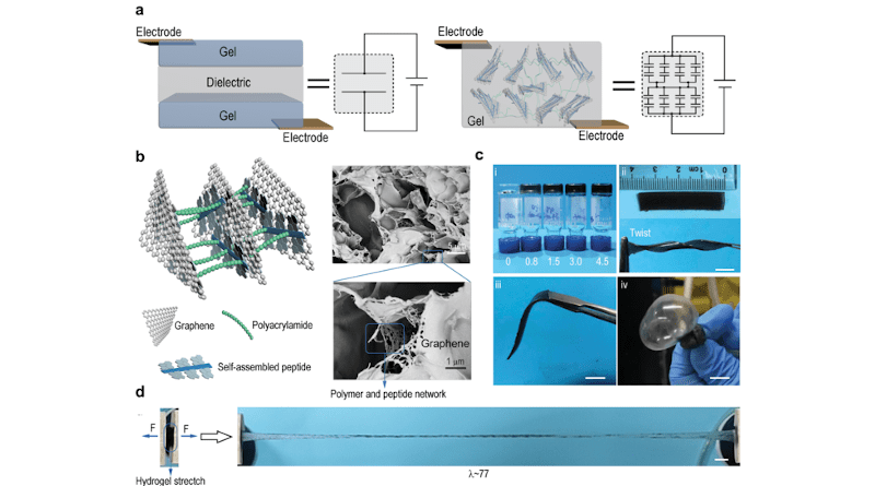 Design of SHARK; b) Microstructures of SHARK c-d) Ductility and stretch-ability of SHARK. CREDIT: ©Science China Press