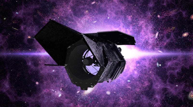 Artistic rendering of the Nancy Grace Roman Space Telescope, currently under development by NASA, which will be used in the search for distant planets beyond our solar system. CREDIT: NASA/Provided