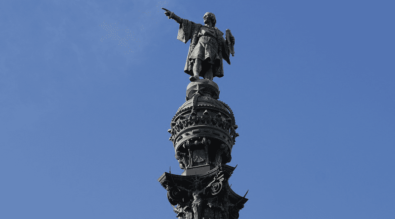 Christopher Columbus Monument Barcelona Port Sailor