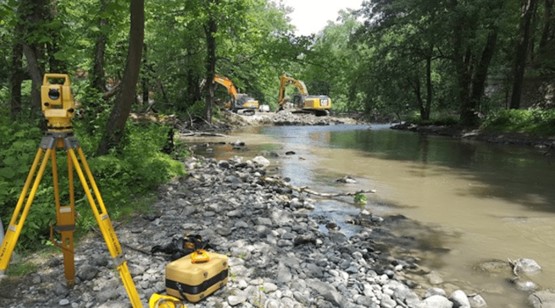 Dam removal project completed in 2018 along the Paulinskill River in New Jersey. CREDIT: Image courtesy of Josh Galster.