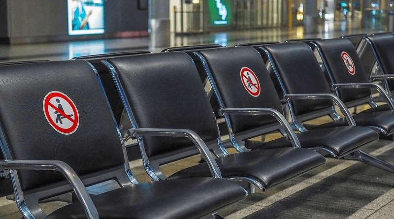 Empty Airport Terminal Travel Traffic Departure Arrival