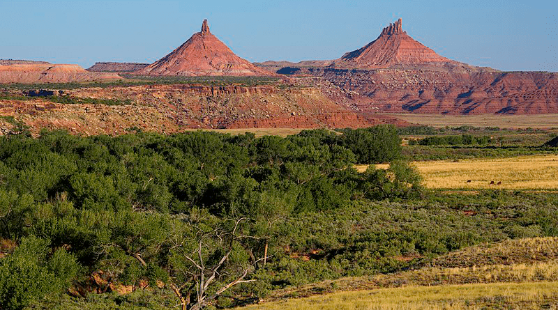 The Sixshooter Peaks in Bears Ears National Monument. Photo Credit: US Bureau of Land Management, Wikipedia Commons