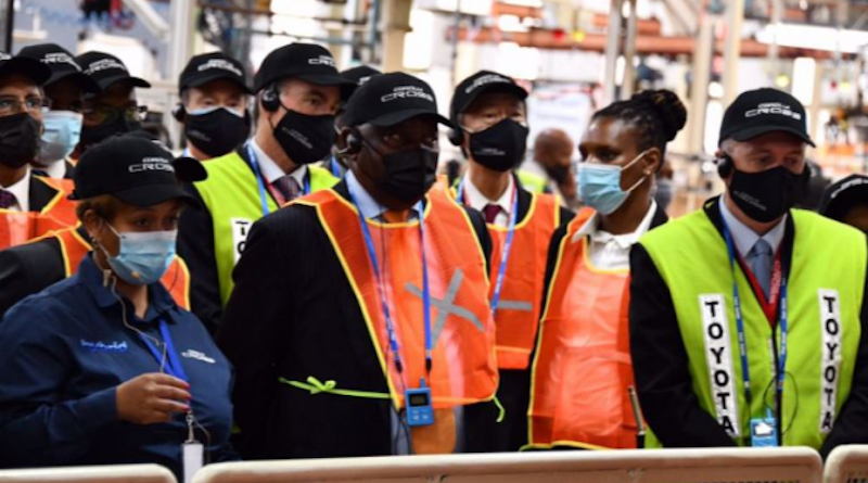 South Africa's President Cyril Ramaphosa at launch of the local production of Toyota's Corolla Cross. Photo Credit: SA News