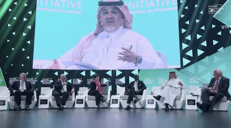Speakers at the Future Investment Initiative Forum. Photo Credit: Arab News