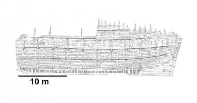 Drawing of the Mary Rose CREDIT: Jensen et al./Matter