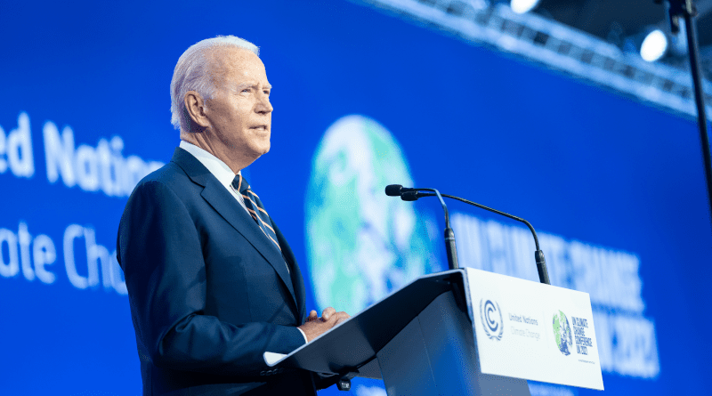 US President Joe Biden speaks at UN Climate Change Conference in Glasgow. Photo Credit: The White House