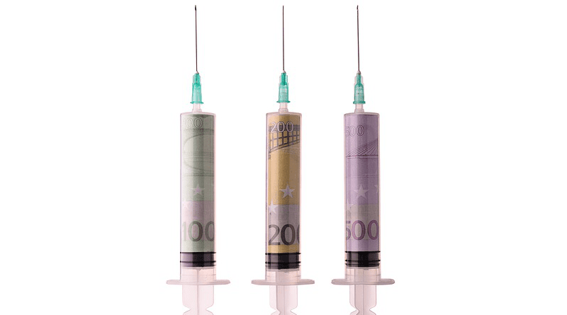 Syringes Denominations Syringe Money Currency Vaccine Shot Vaccination Banknotes