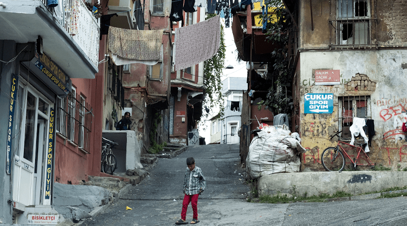 A child playing in the streets of Tarlabaşı neighbourhood in the Beyoğlu district in Istanbul, Turkey (Photo supplied)