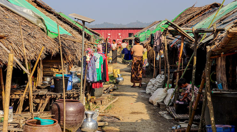Internally displaced people at IDP camp in Arakan State, Myanmar. Photo Credit: DMG