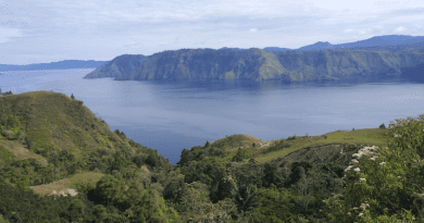 Photo of Lake Toba in Sumatra and its island created by the accumulation of magma in the volcano’s magma reservoir. CREDIT: © UNIGE