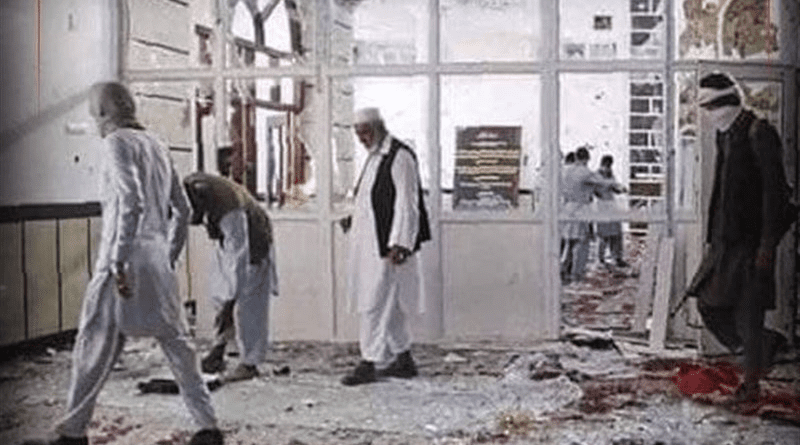 Aftermath of bomb attack on mosque in the Spin Ghar area of Nangarhar province in eastern Afghanistan. Photo Credit: Tasnim News Agency