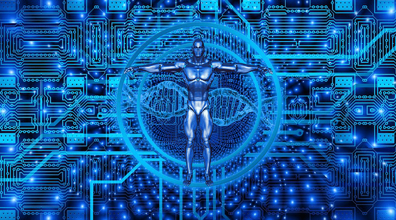 metaverse Cyborg Circuit Board Dna Conductor Tracks cyber