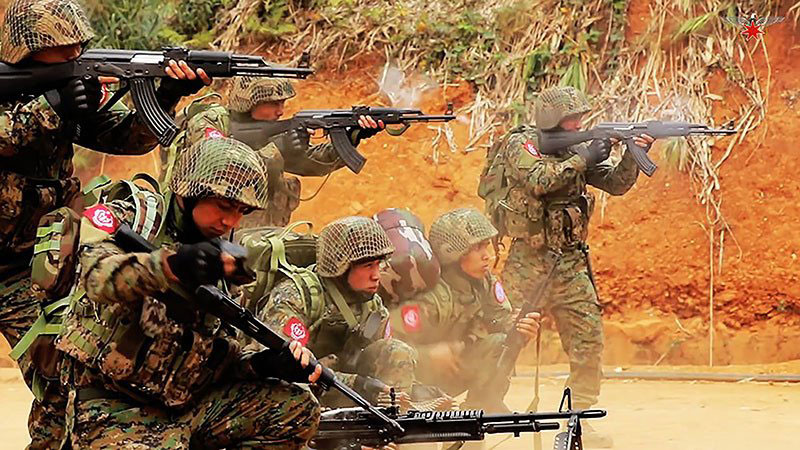 Members of Arakan Army in Myanmar. Photo Credit: DMG