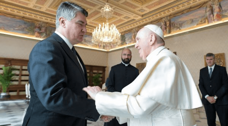 Pope Francis receives Croatia’s President Zoran Milanović at the Vatican, Nov. 15, 2021. | Vatican Media.