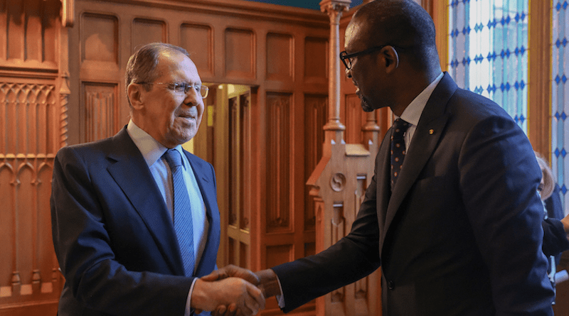 Russia's Foreign Minister Sergey Lavrov with Abdoulaye Diop, Minister of Foreign Affairs and International Cooperation. Photo Credit: Russia's Ministry of Foreign Affairs.
