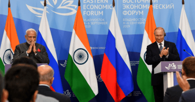 File photo of India's PM Narendra Modi with Russia's President Vladimir Putin in 2019 at Eastern Economic Forum and India – Russia Summit held in Vladivostok. Photo Credit: PM India